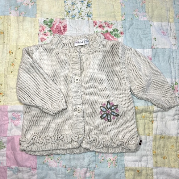 prenatal Other - Vintage 100% Cotton Infant Baby Cardigan